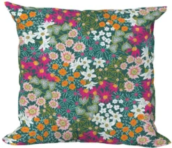Coussin déco en polyester/coton multicolore Fleur La Petite Fleuriste - 40 x 40 x 15 cm