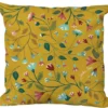 Coussin déco en polyester/coton à motifs coloris cumin Apolline - 40 x 40 x 15 cm