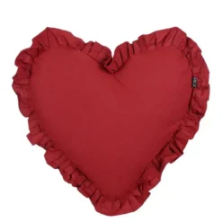 Coussin forme cœur rouge - 50 x 45 x 10 cm