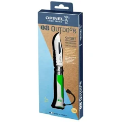 Couteau Outdoor coloris vert et gris n°8 Opinel