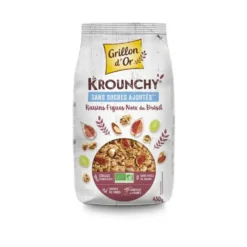 Céréales bio Krounchy figues raisins et noix du Brésil - 450 g