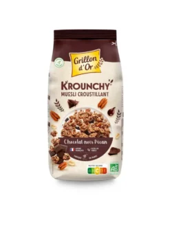 Céréales Krounchy chocolat pécan bio Grillon d'Or - 450 g