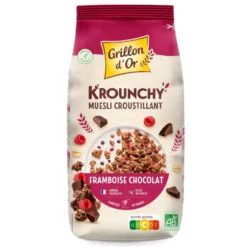 Céréales krounchy saveur framboise chocolat bio Grillon d'Or - 450 g