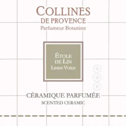 Céramique parfumée Couture senteur étole de lin 8x8 cm