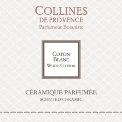 Céramique parfumée Couture senteur coton blanc 8x8 cm
