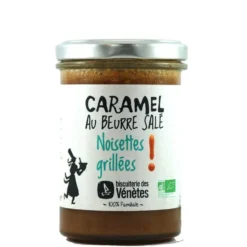Crème de caramel bio noisettes grillées. Le pot de 220 g