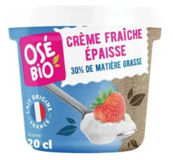 Crème fraîche 30% Osé bio - 20 cl