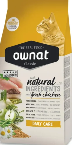 Croquette pour chat adulte Classic Daily Care Ownat - 4 kg