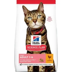 Croquette pour chat adulte light au poulet Hill's - 3 kg