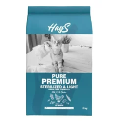 Croquette pour chat adulte stérilisé au poulet light Hays Pure Premium - 2 kg