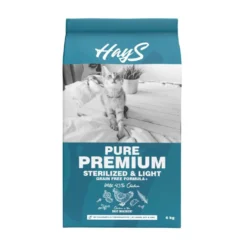 Croquette pour chat adulte stérilisé au poulet light Hays Pure Premium - 6 kg