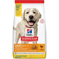 Croquette pour chien adulte de grande race light au poulet Hill's - 12 kg