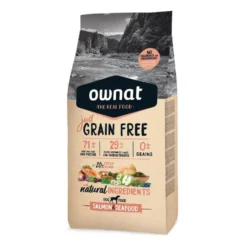Croquette pour chien adulte Grain Free au saumon et fruits de mer Ownat - 14 kg