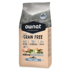 Croquette pour chien adulte Grain Free à l'agneau Ownat - 14 kg