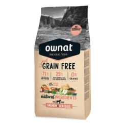 Croquette pour chien adulte Grain Free au saumon et fruits de mer Ownat - 3 kg