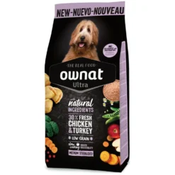 Croquette pour chien adulte sensible au saumon Ownat - 3 kg