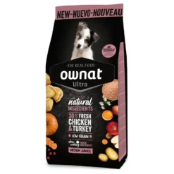 Croquette pour chiot de taille moyenne au poulet Ownat - 3 kg