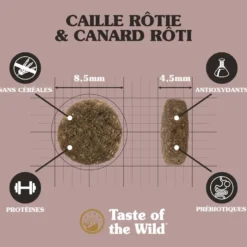 Croquettes pour chat au canard et à la caille Lowland Creek - 6,6 kg