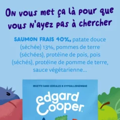Croquettes pour chien adulte au saumon sans céréales Edgard & Cooper - 2,5 kg