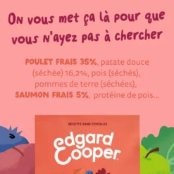 Croquettes pour chien senior au poulet et au saumon sans céréales Edgard & Cooper - 2,5 kg