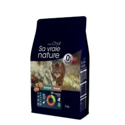 Croquettes sans céréales pour chat mature au canard et au poulet Sa Vraie Nature®- 2 kg