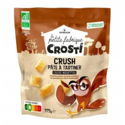 Crosti crush pâte à tartiner cacao noisette bio Favrichon - 375 g