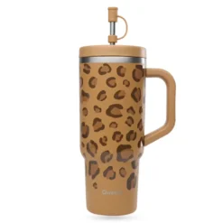 Cup nomade isotherme Travel Cup Wild en inox coloris marron Qwetch - 900 ml