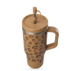 Cup nomade isotherme Travel Cup Wild en inox coloris marron Qwetch - 900 ml