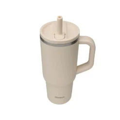 Cup nomade isotherme Travel Cup en inox coloris beige sable Qwetch - 900 ml