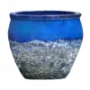 Cuvier en grès émaillé old bleu Decolines Leon - Ø 23 x H 20 cm