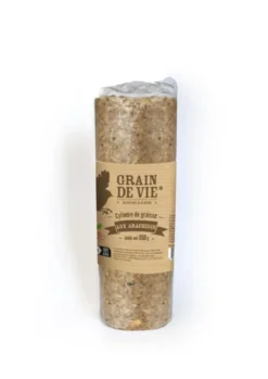 Cylindre de graisse pour oiseaux du ciel aux arachides Grain de Vie - 850 g