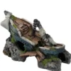 Décor aquarium bateau coulé 20x10,5x12,5 cm