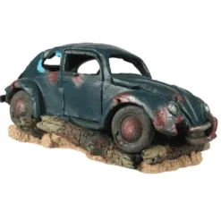 Décoration d’aquarium coccinelle engloutie bleu - 34,5 x 16,9 x 13,5 cm