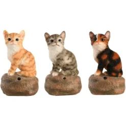 Décoration de jardin chaton d’accueil sonore