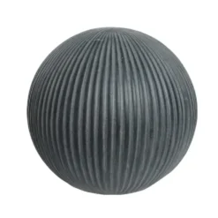 Décoration d'extérieur en fibre d'argile forme boule coloris anthracite - Ø 24,50 x H 22,50 cm