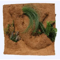 Décor de fond pour terrarium fibre de coco coloris marron Reptile Planet Planting Background - 40 x 40 x 10 cm