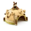 Décor pour terrarium en synthétique coloris beige Aquavie Caverne Tipi - 13,6 x 13 x 12,5 cm