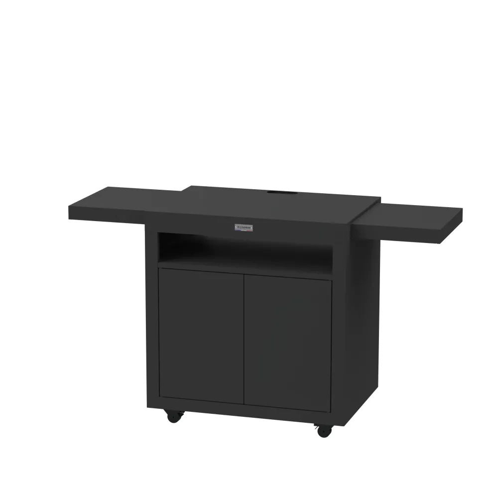 Desserte cuisine avec tablettes noir Le Marquier - L 80 x P 55 cm