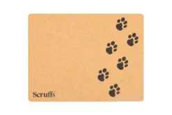 Dessous de gamelle coloris marron en liège motifs pattes Scruffs – 40 x 30 cm
