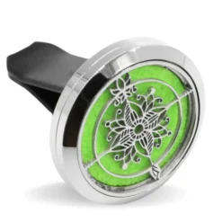 Diffuseur de voiture Clip'Arôme lotus coloris gris en inox Zen' Arôme
