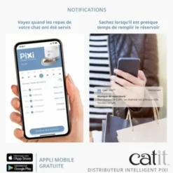Distributeur de nourriture pour chat coloris blanc Pixi Smart Wifi Catit – 1,2 kg