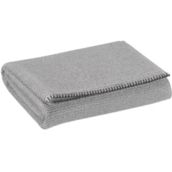 Drap de bain Bora gris perle 150x90 cm