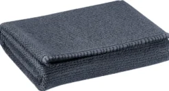 Drap de bain en coton coloris ombre Vivaraise Bora - 150 x 90 cm