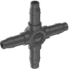 Dérivation en croix Easy & Flexible coloris noir Gardena - 4,6 mm (boîte de 20)