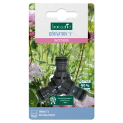 Dérivation Y botanic® noir avec embouts automatiques