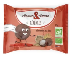 Drôles de céréales au chocolat lait bio en sachet de 45 g
