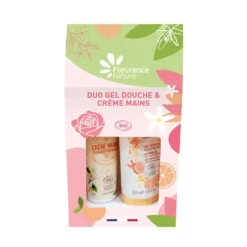 Duo gel douche agrumes et crème mains bio fleur d’oranger Fleurance Nature - 50 + 30 ml