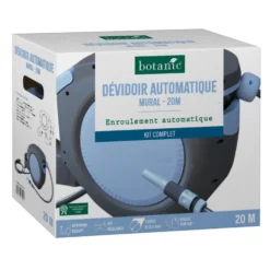 Dévidoir automatique mural botanic® - Kit complet avec enroulement automatique