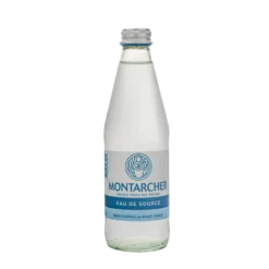 Eau de source plate en bouteille de verre Montarcher - 33 cl