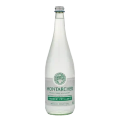 Eau de source pétillante en bouteille de verre Montarcher - 1 L